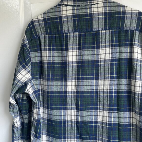 Urban Pipeline Blue & Green Flannel Button Down XL Shirt Retro 90's Grunge - Picture 6 of 8
